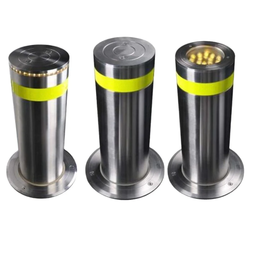 #Outdoor Road Parking Bollard Pole Remote Control Retractable Automatic Hydraulic Bollards Post Installation