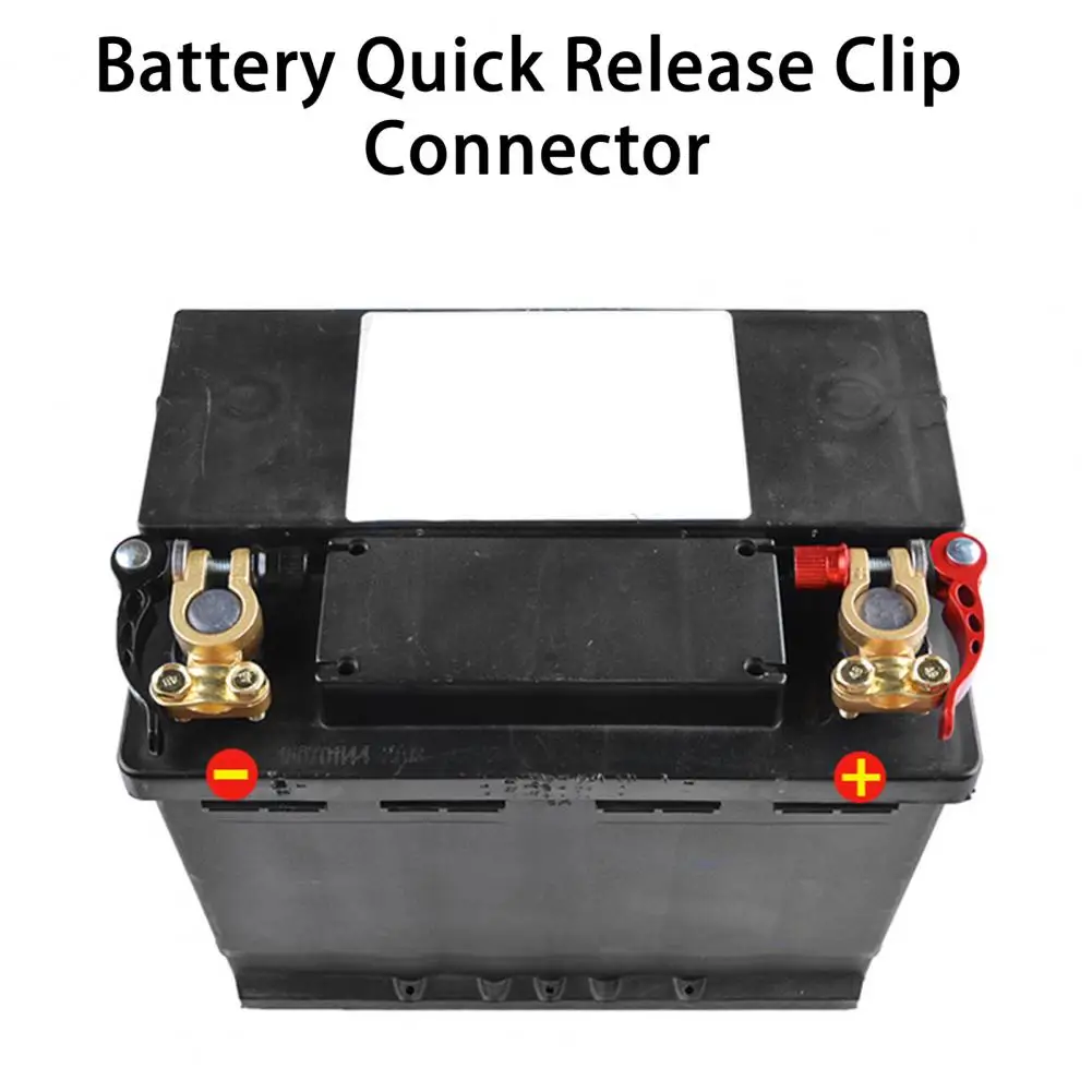 Conector de batería de 2 piezas, útil, gran conductividad, protección de apagado, Clip de liberación rápida, accesorios para coche