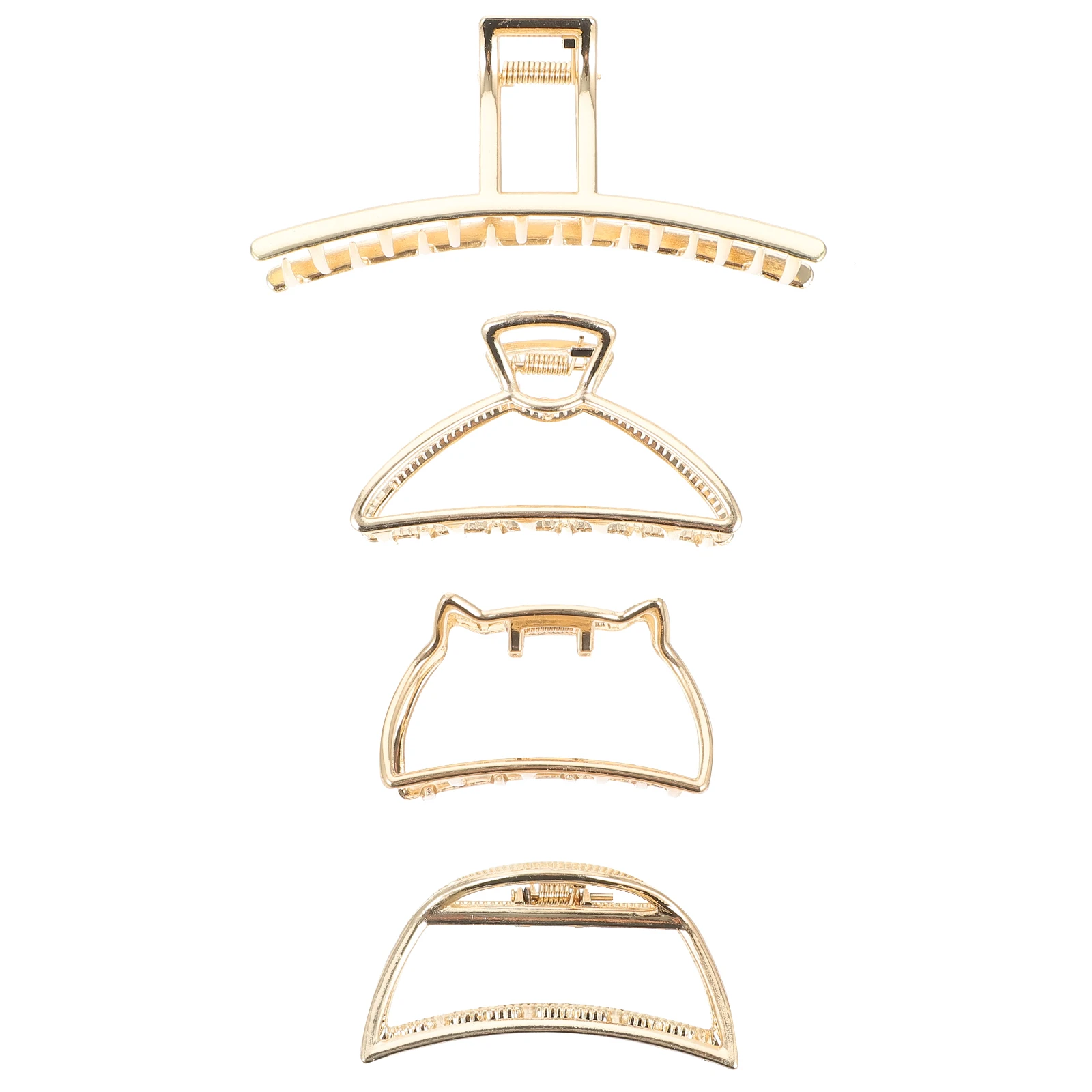 

4pcs Hair Claw Clips Metal Alloy Jaw Barrette for Styling Long Short Thick Thin Hair Perfect Weddings Parties Gifts