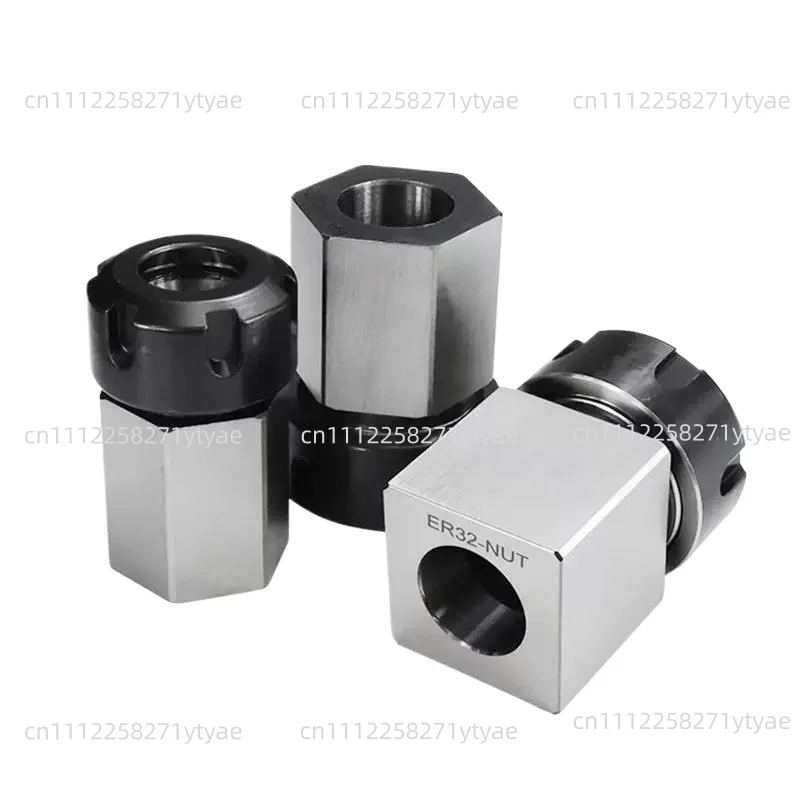 ER Collet Block Chuck Holder ER25 Hexagon Square  Collet Chuck Seat for CNC Lathe Engraving Machine