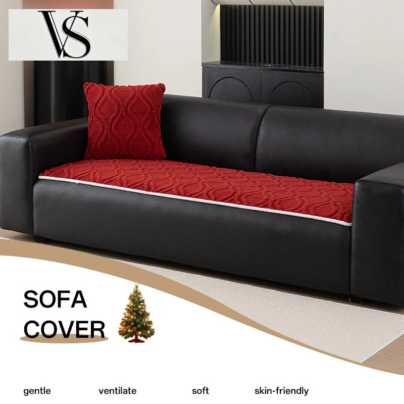 Retro Dirt-Resistant Easy-Care Couch Slipcover Anti-Scratch Protector Sofa for PET Geometric Solid Pattern Jacquard Sofa Cushion