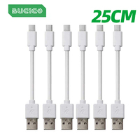 Short Cables 25cm Line for Multi Ports USB Power Charger 10 inch for Iphone Type-C Android Micro USB Cables for Charging Station