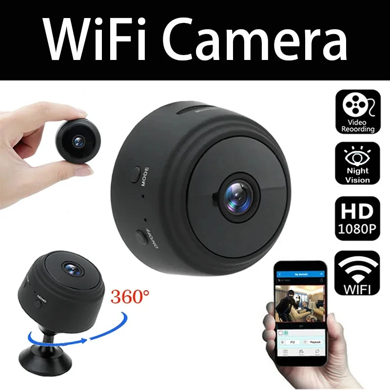 A9 Ip Mini Camera Wireless Wifi 1080p Security Remote Control Surveillance Night Mobile Detection Home Camera