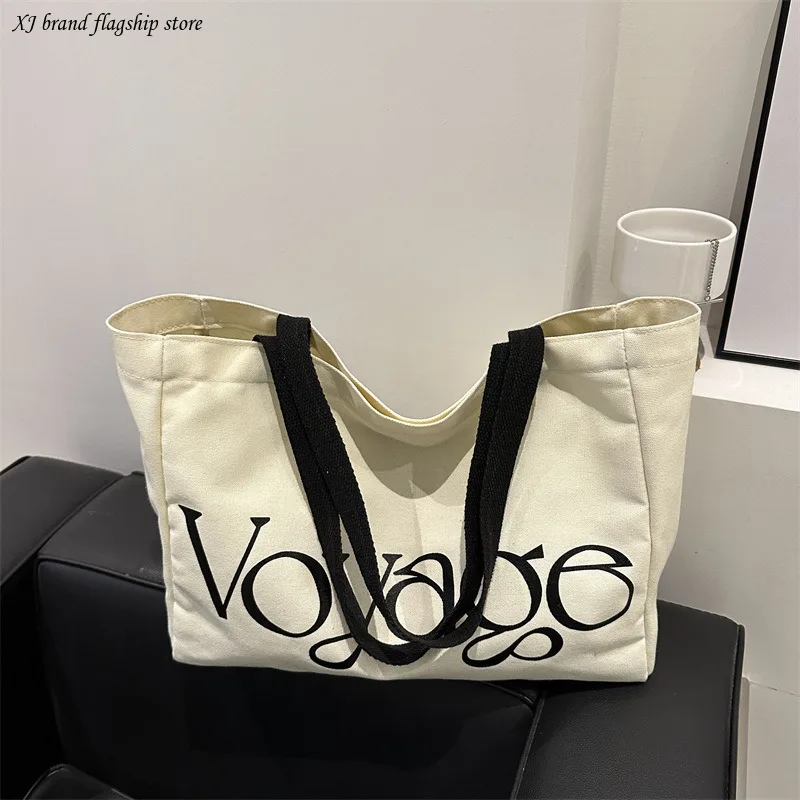 

XJ Hot selling women's shoulder bag, large capacity fashionable hand-held cloth bag shopping bag for women bolsos de mujer сумка