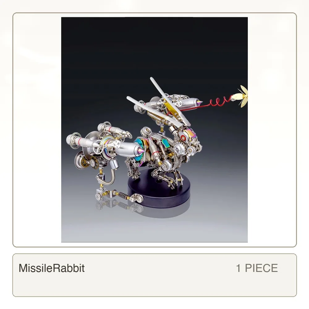 Metal assembly model Mechanical rabbit precision diy assembly toy children's boy birthday gift International Children's Day