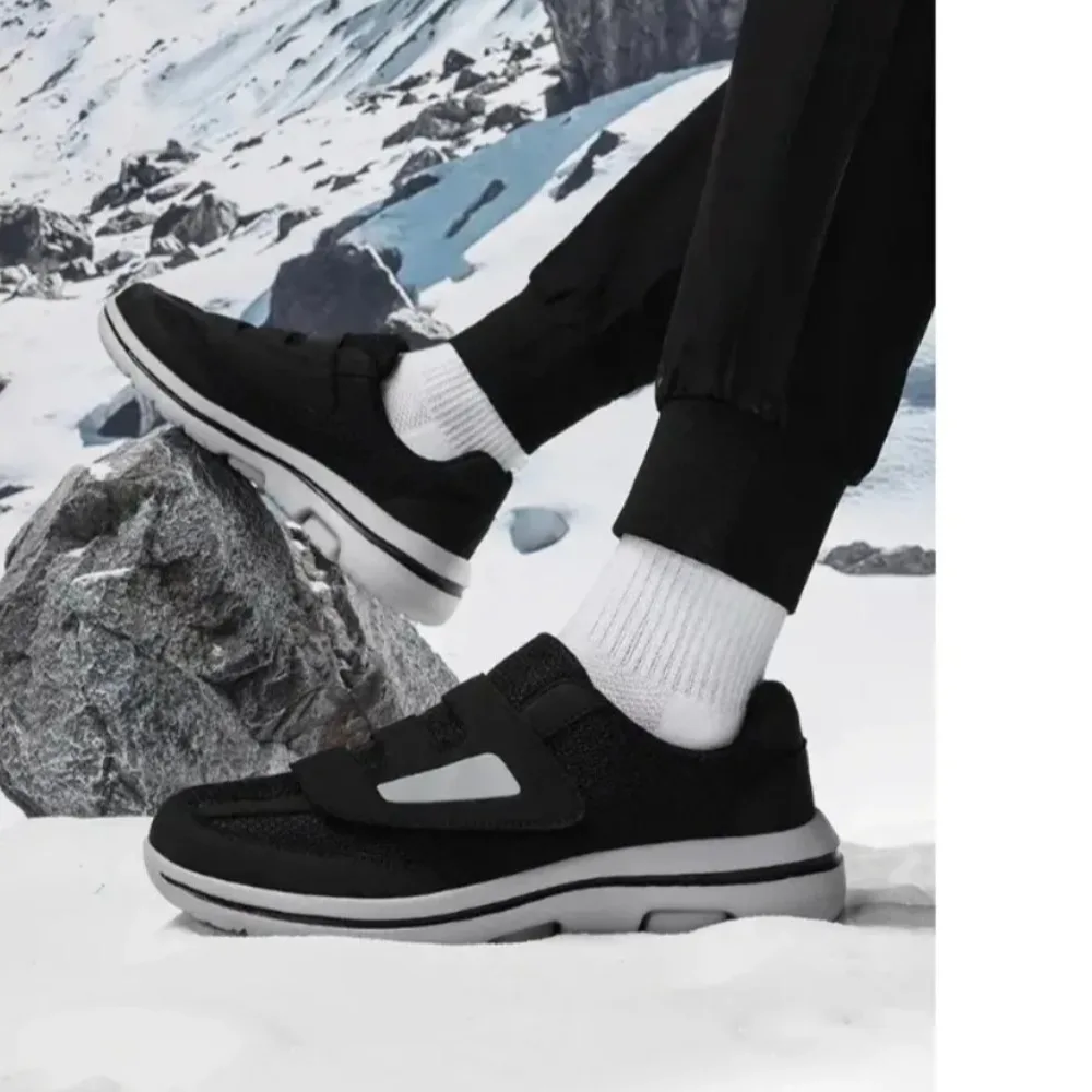 

Winter Warm Elderly Shoes With Wide Toe Box Diabetic Shoes For Fat Foot Orthopedics Swollen Feet Thumb Eversion Foot Pain Relif