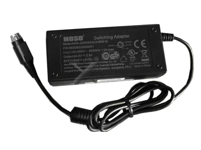 

Power Adapter MSA-Z2500IS24.0-60W-Q, 24V 2.5A, 3-Pin Din, IEC C14