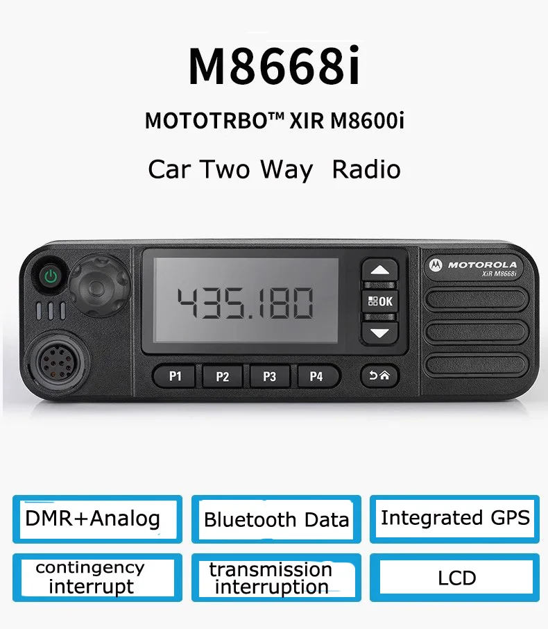 XIR M8668i Walkie Talkie de longo alcance DGM5500e 45W 25W 20W Rádio móvel DGM 5500e Estações DM4601e para Motorola XPR 5550e