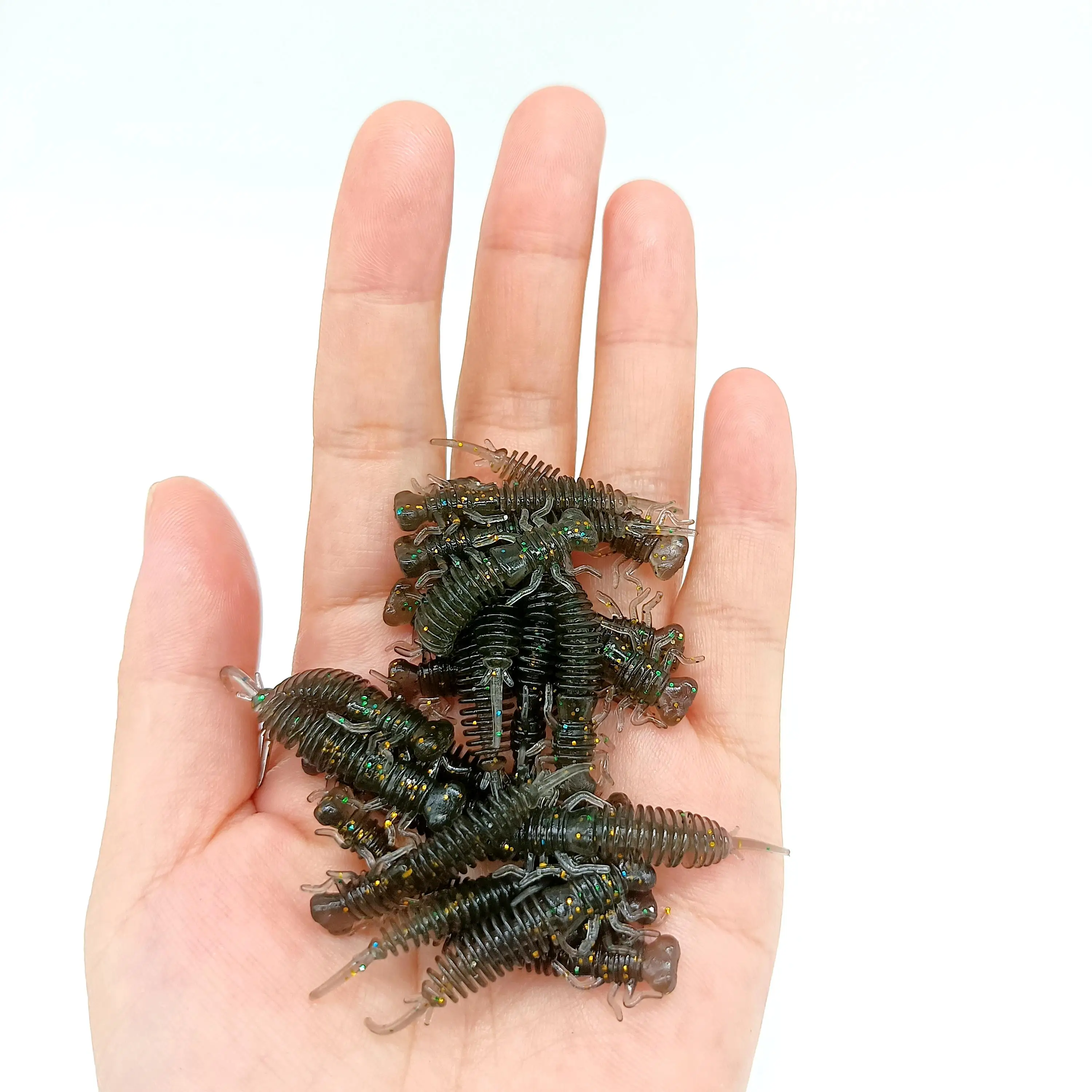 DUODUOYU 10PCS TPE Mini Weiche Angelköder 0,4g/40mm Künstliche Wurm Silikon Bass Jigging Köder Bionic Köder Libelle Larve – Detail 11