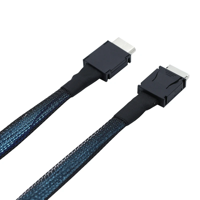 For Pcie Oculink SFF 8611 4I To Mini SAS SFF-8611 4I Server Super Speed Cable Data Extension Male To Male Transfer Cord