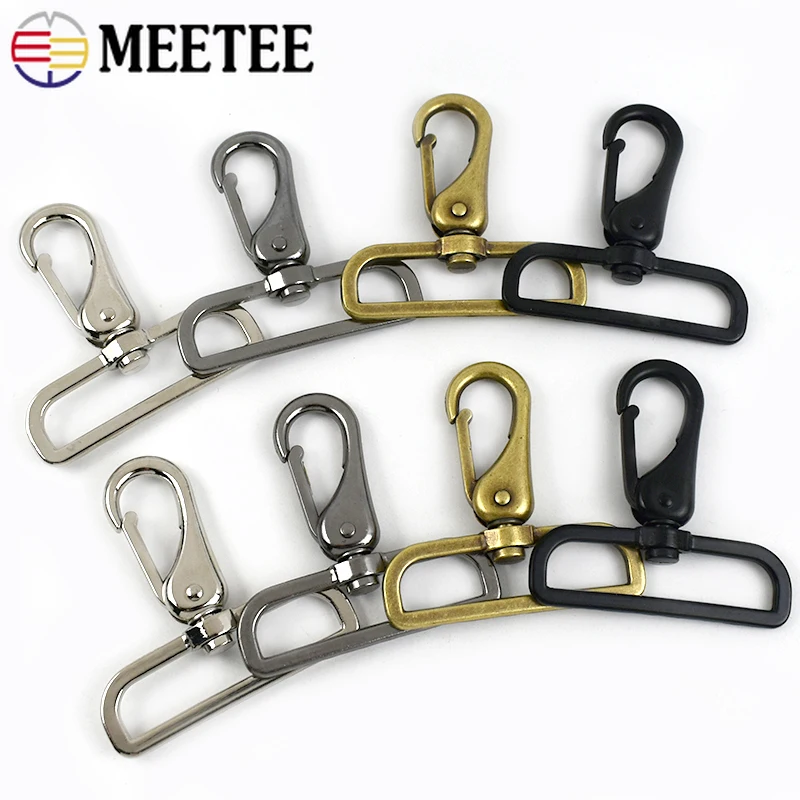 

5Pcs 50mm Metal Buckles Swivel Lobster Buckle Shoulder Bag Strap Carabiner Clips Keychain Replace Snap Hook Hardware Accessories
