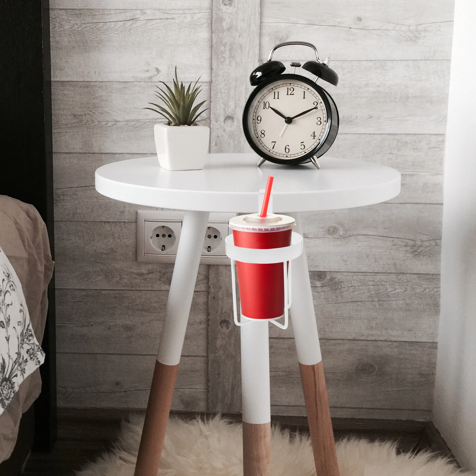 

Cup Clip Desk Glass Holder Adjustable Knob Cup Tray Storage Table Supplies Beverage Holder Office Gaming