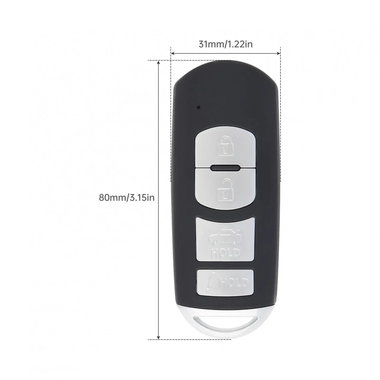 4 Buttons Replacement Key Fob Cover Case Fit for Mazda 3 6 2014-2018 SKE13D-01, Keyless Entry Remote Key Fob Shell