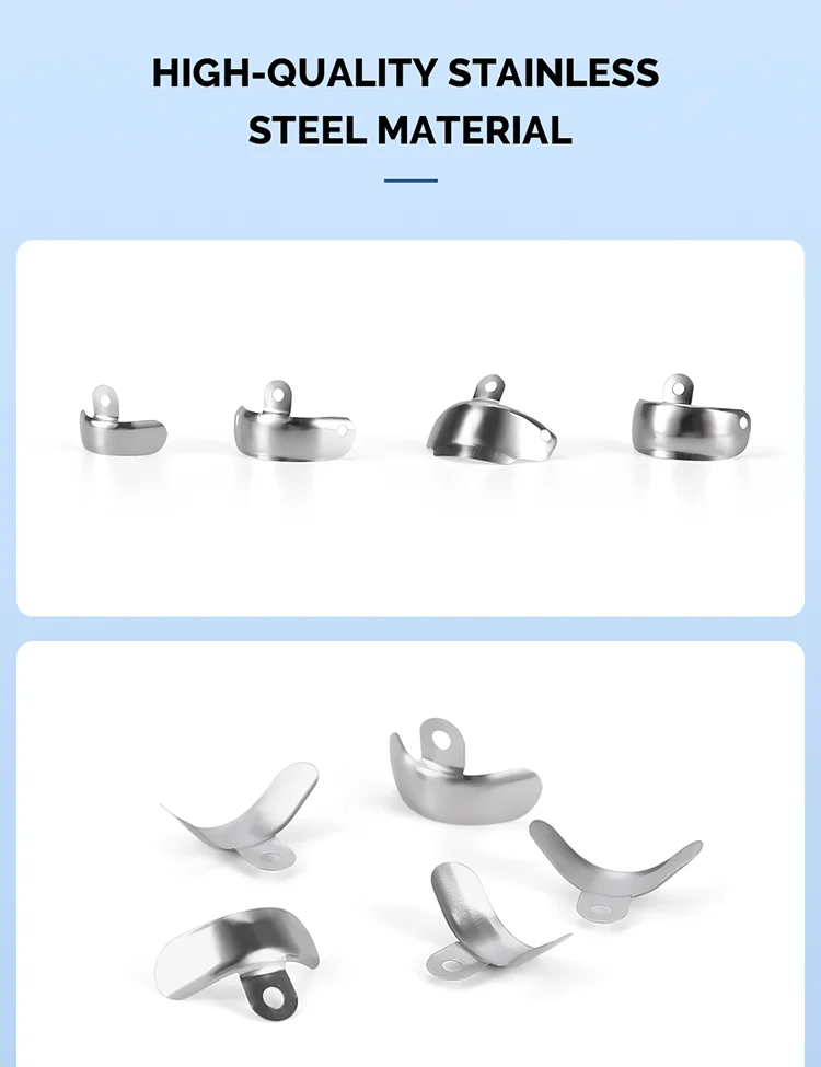 100 Stück AZDENT Dental Matrix Bands Steel Sectional Contoured Metal Matrices Matrix Size # 1/2/3/4 Zahnheilkundewerkzeuge autoklavierbar – Detail 5