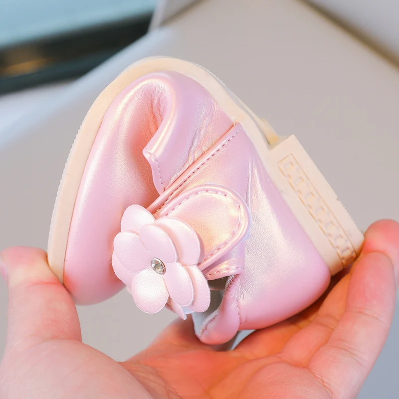 Herbst Mädchen Mary Jane Applikationen niedrigen Absatz schöne Kinder Prinzessin Schuh drei Farben spitzen Zehen atmungsaktiven Kinder Schuh 26-36 – Detail 9