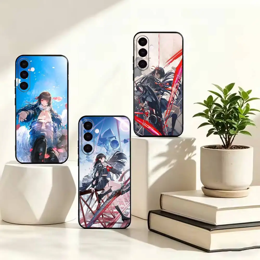 Game W-Wuthering Waves Chisa  Anti-drop Black Soft Silicone Case For Samsung Galaxy A73 A72 A71 A53 A52 A51