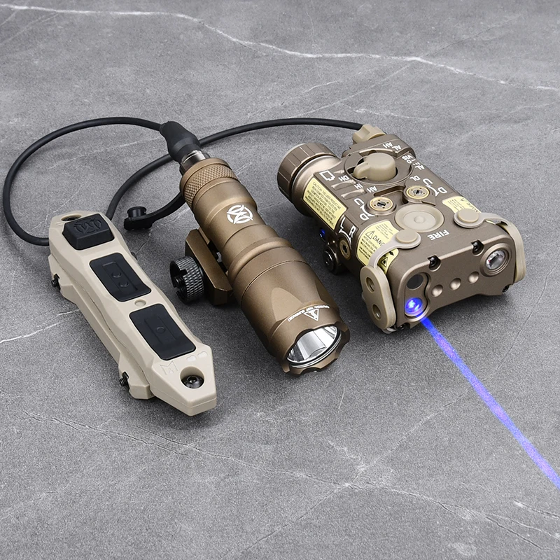 Metal NGAL Red Green Blue Dot Strobe Laser M300A Tactical Flashlight White LED Hunting Scout Light With Dual Function Switch Set