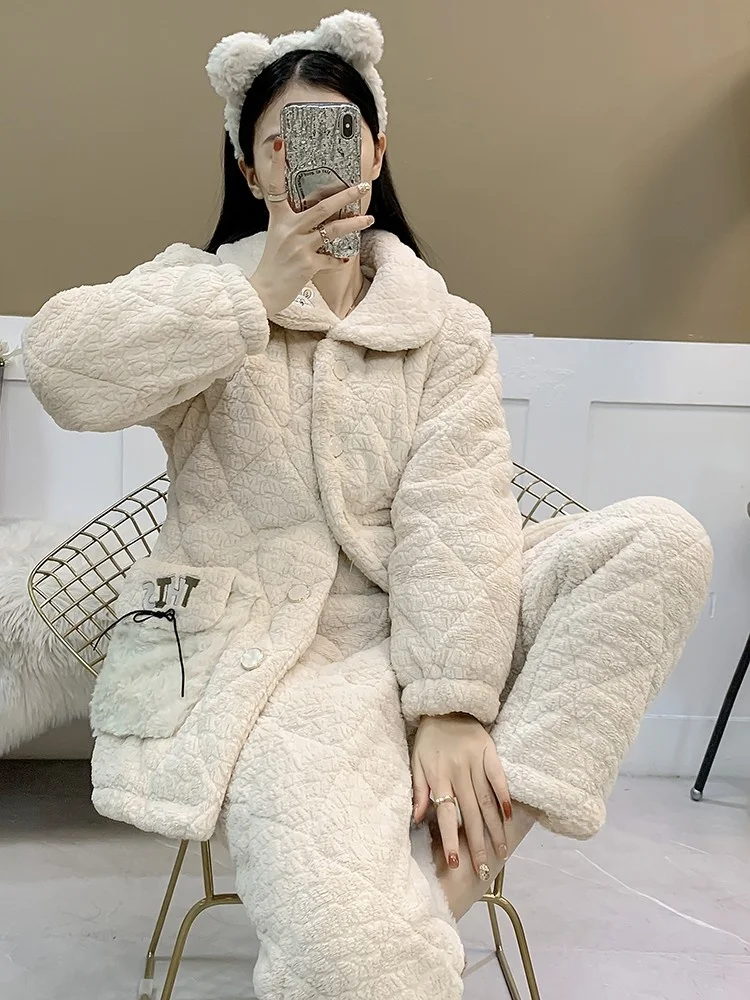 thiened-coral-fce-spwear-women's-home-clothes-set-long-sve-long-pants-velvet-home-leisure-winter-faion-2024