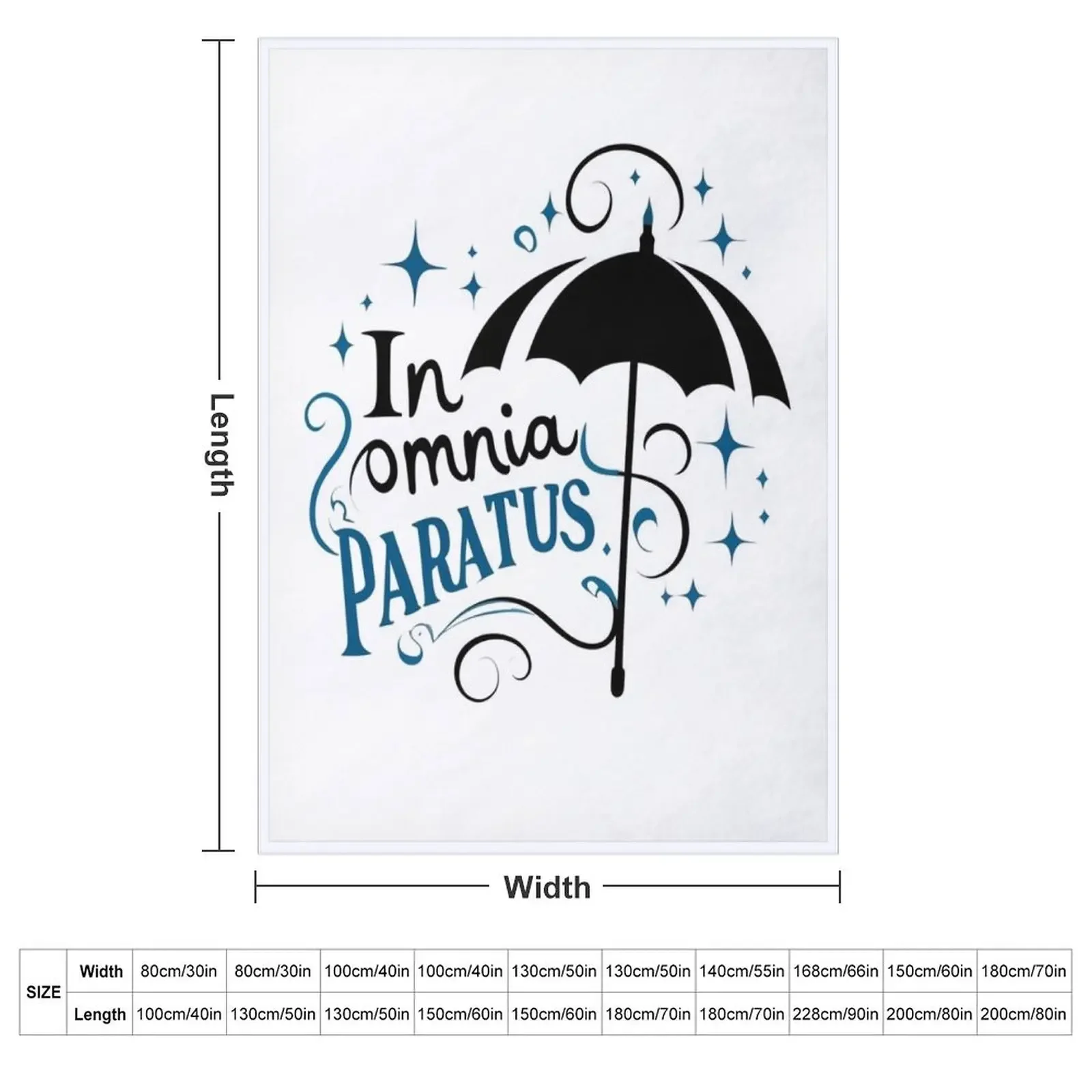 In Omnia Paratus - Umbrella and Scarf II - Typography Throw Blanket Moving cosplay anime Blankets