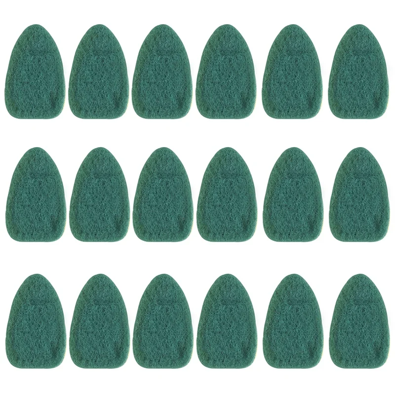 台所の流し台の掃除用の精練パッド、皿の杖の詰め替え、交換用スポンジヘッド、頑丈、18個