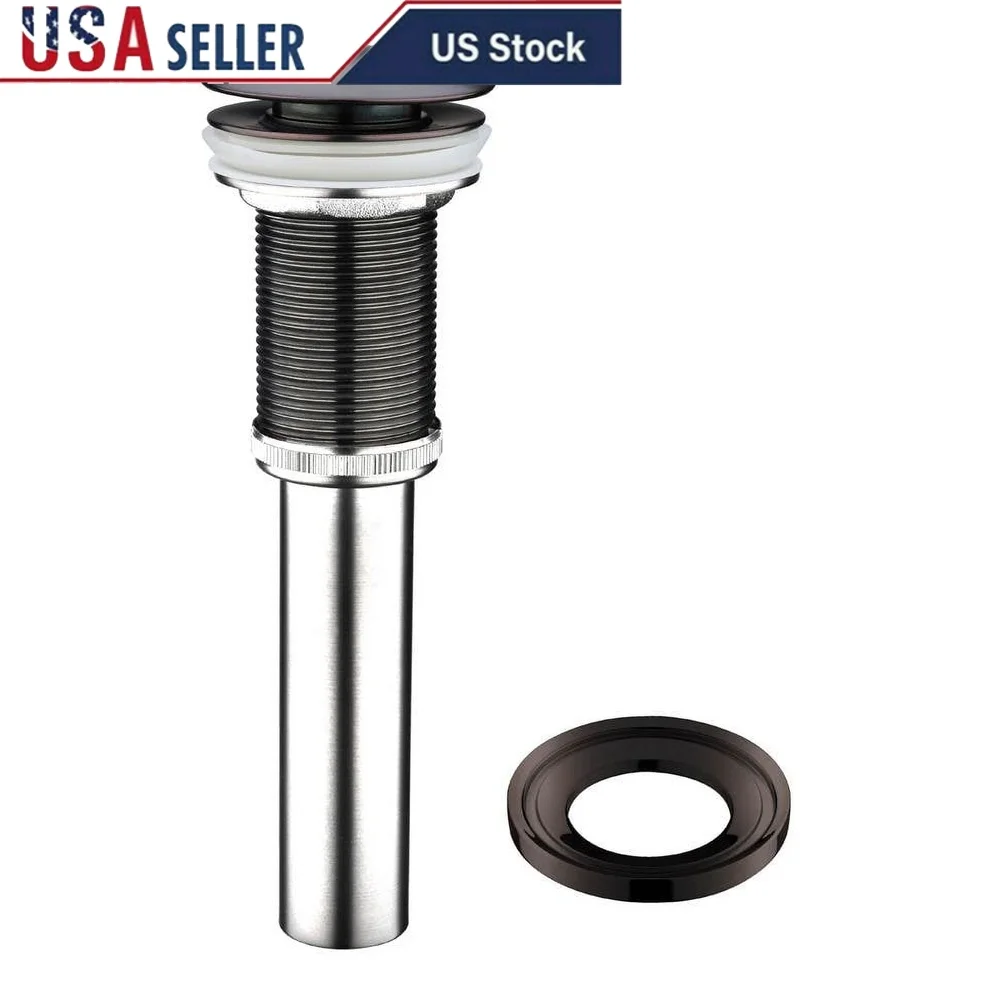 

Монтажное кольцо для слива раковины, толкающий поп слив, твердая латунь, хромированная античная натертая бронза, подходит для сливного отверстия 1,75 дюйма