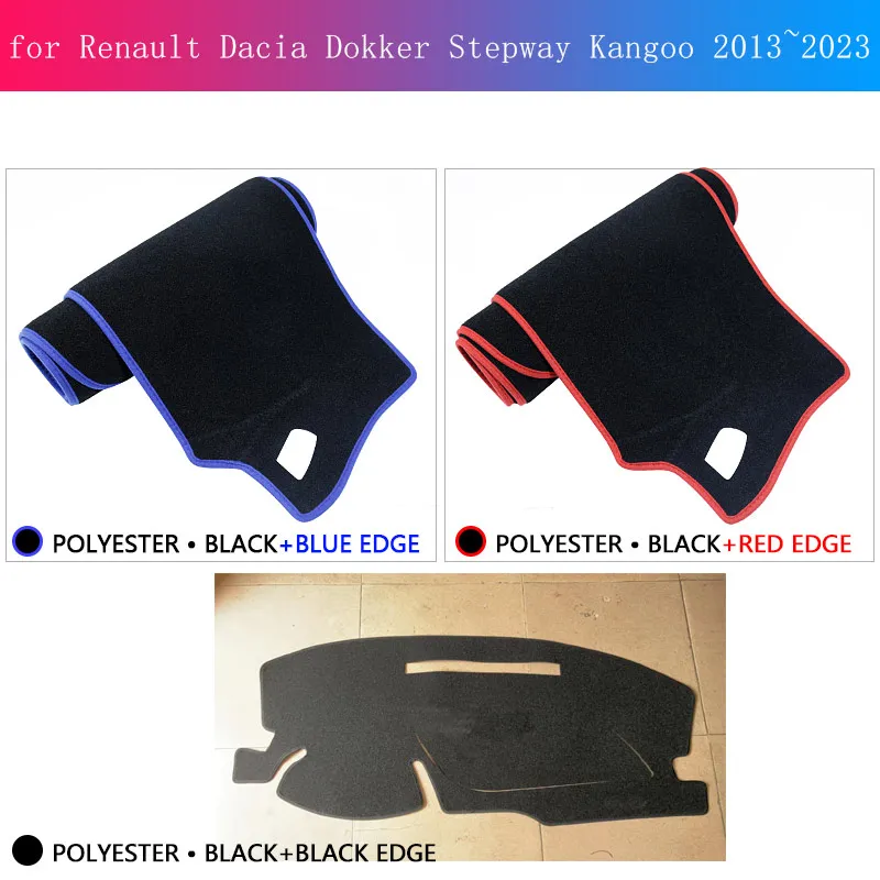Car Dashboard Cover Board Mat Carpet for Renault Dacia Dokker Stepway 2013~2023 Sunshade Pad Anti-sun Liner Cushion Accessories