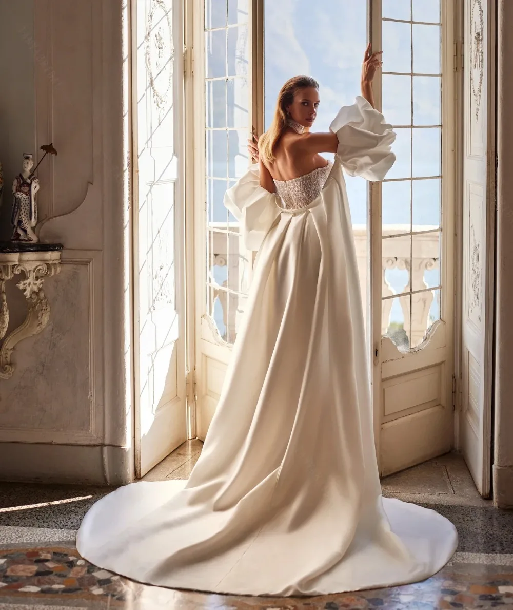 

Атласный кронштейн abnehm Zug mit Puff γmeln Morden Hochzeit abnehm LRT Rock für Kleider sexy Braut Überrock Umhang