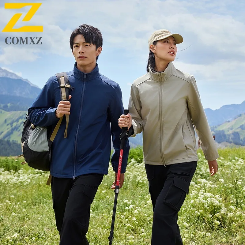 سترة COMXZ Urban للرجال بغطاء للرأس للتخييم في الهواء الطلق معطف متين وبسيط وفضفاض وخفيف الوزن للخريف معطف جديد للدراجات النارية #3