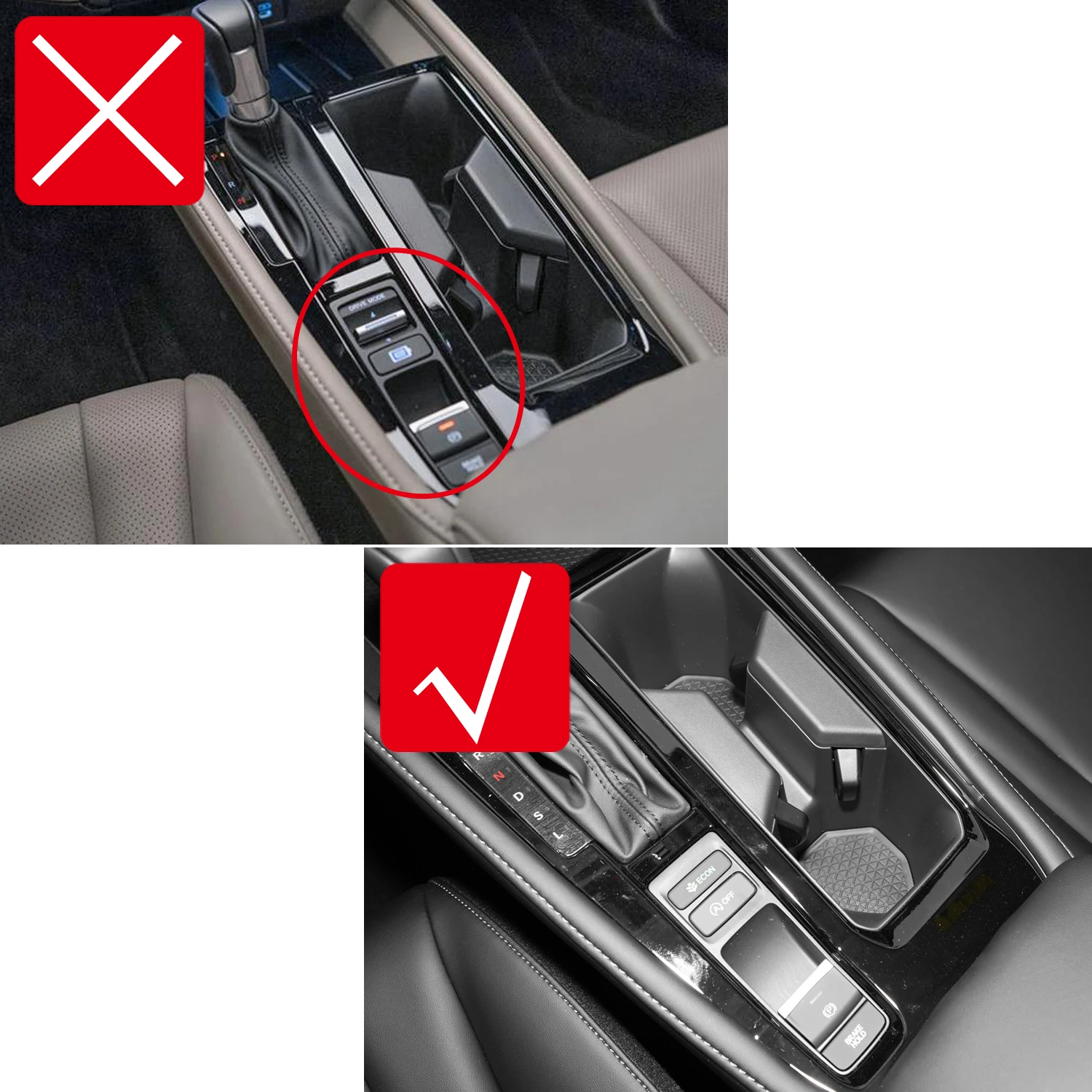 Only Fit LHD! Car Accessories For Honda Accord 11th Gen 2023 2024 ABS Carbon Fiber Style Gear Shift Panel Trim 1pcs image 2