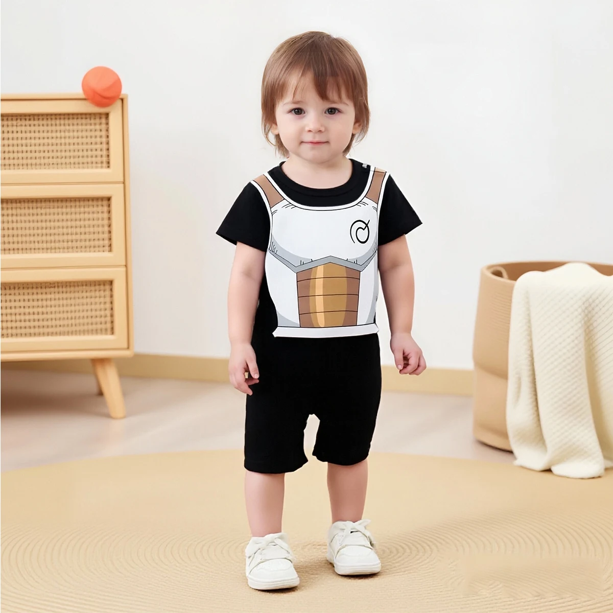 

Костюм аниме для маленьких мальчиков, комбинезон, карнавальный костюм для косплея на Хэллоуин, комбинезон, подарок на день рождения для младенцев, 12-18 месяцев