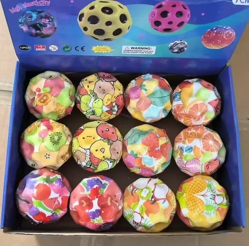 1 pçs ponto 7cm lua bola de alta elasticidade espuma do plutônio alívio do estresse brinquedos para crianças educacional exertional engraçado liberação brinquedos