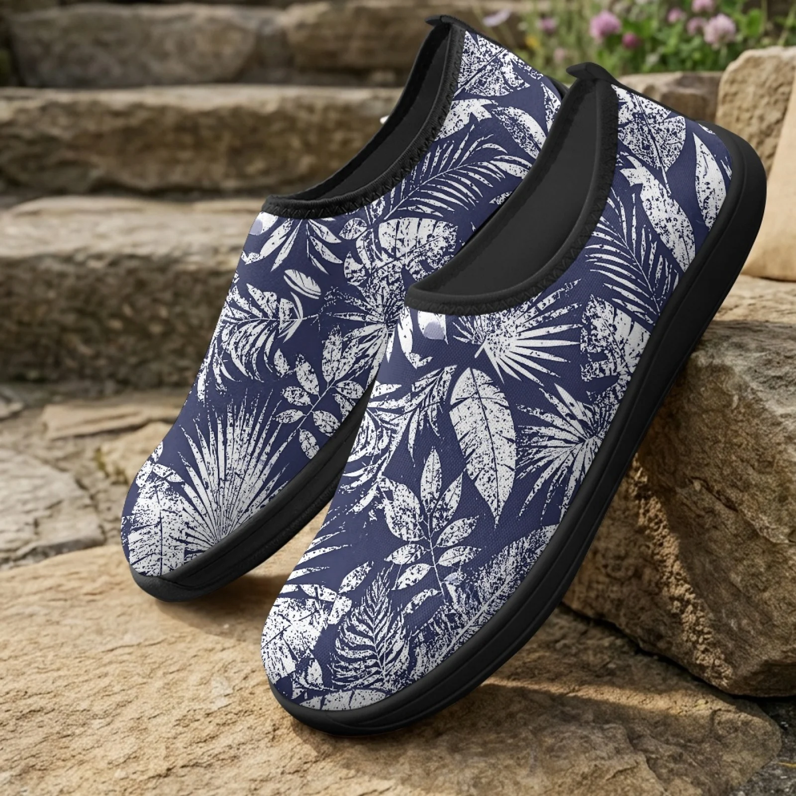 XIXIRIMIDO Slip-on Wide-toed Shoe Nurse Shoes Men's Sneakers and Casual Shoes Zapatillas de Mujer Tenis Feminino Tropical Plants