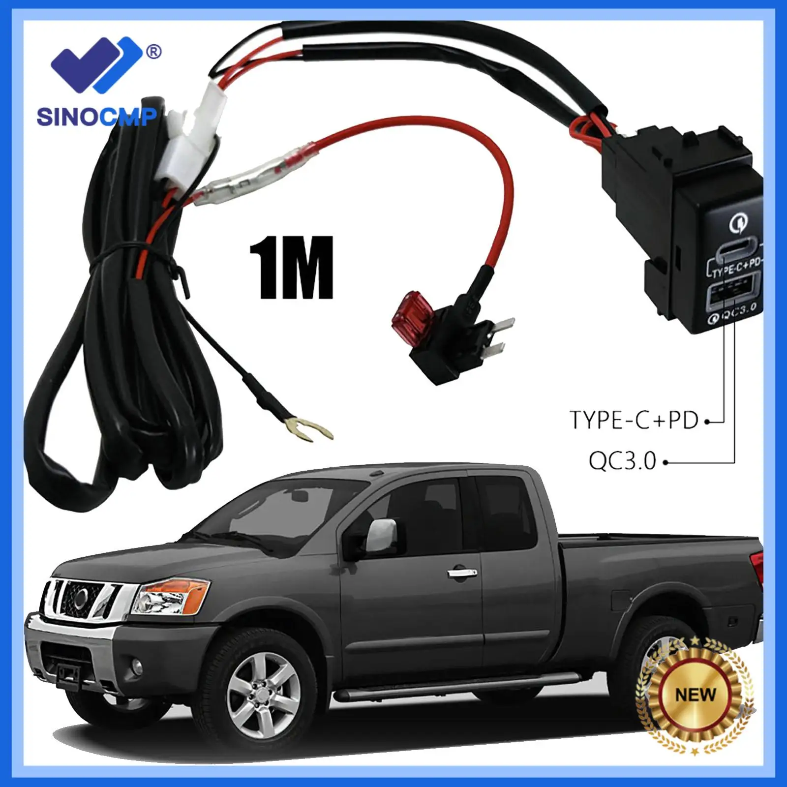 

USB QC3.0 Charger PD Accessories Compatible with Versa Quest Tiida Pulsar Latio 370Z 2004-2021 For G37 G25 FX45 FX35 2003-2012