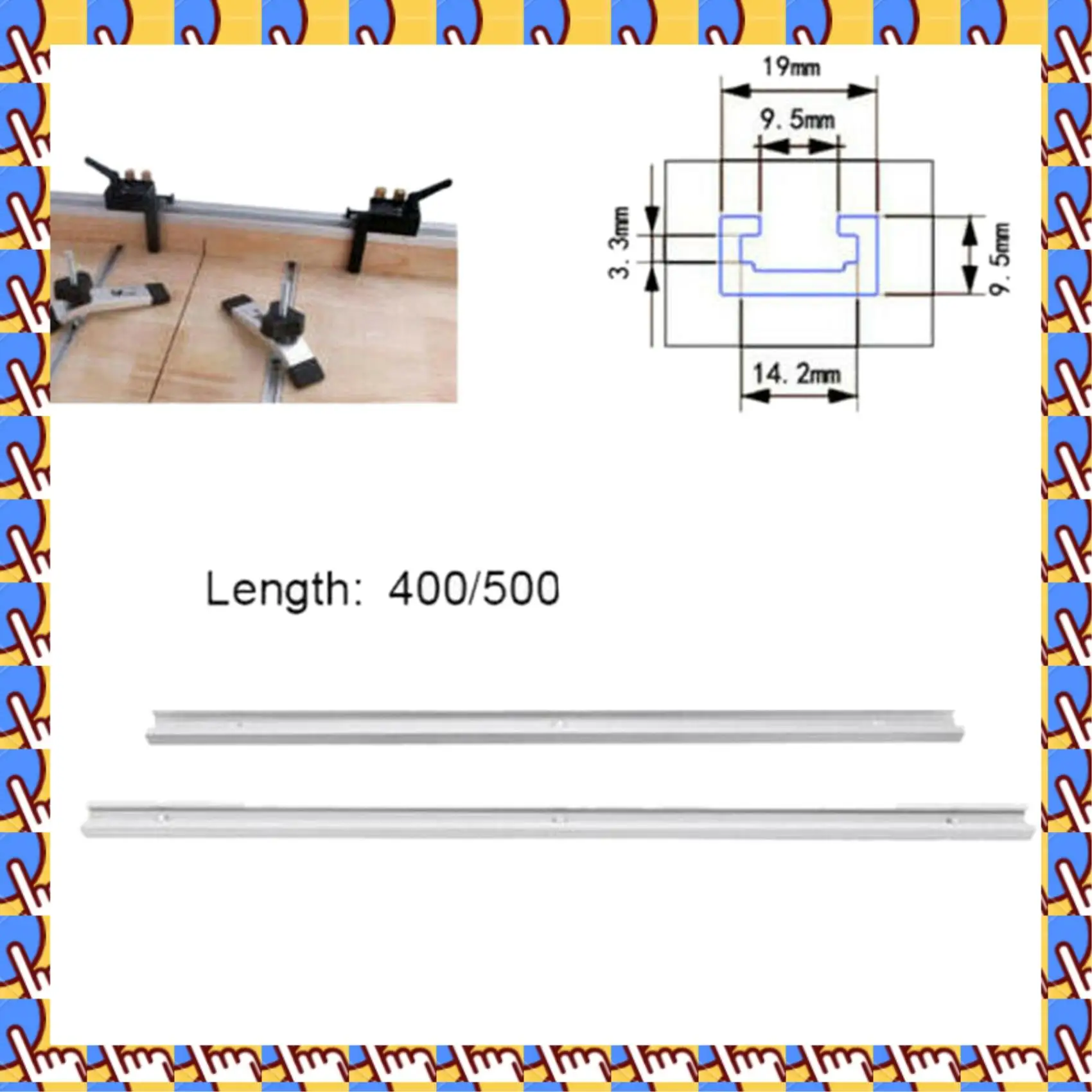 

A79I 2X алюминиевый слайдер с Т-образными направляющими, Т-образный паз, приспособление для калибра настольной пилы (500 мм)