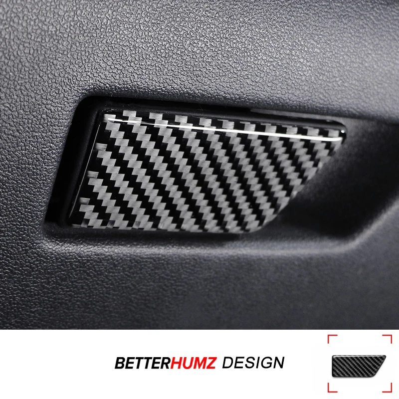 Real Soft Carbon Fiber For Audi A3 8Y S3 2021-2025 Co-pilot Glove Box Switch Cover Panel Trim Sticker Car Interior Accessories