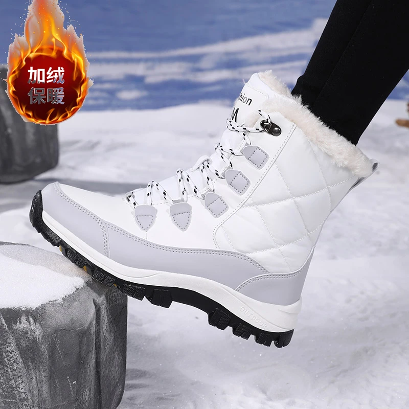

Men's Waterproof Snow Boots Midsole Warm Winter Outdoor Shoes With Slip Resistant Abrasion Resistant Outdoor Boots Men