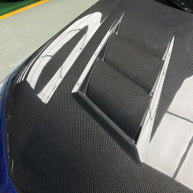 

Evo Style Carbon Fiber Front Vented Engine Hood For Honda For Civic Gen 11 2021-2024 New Condition Carbon Engine Cover