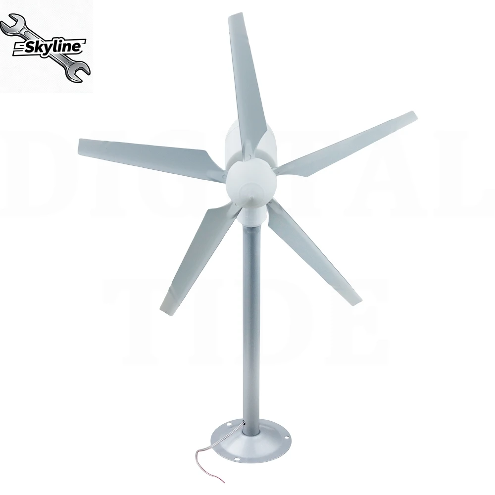 

35W Vertical Axis Wind Turbine Model DIY 5 Blades Three Phase Permanent Magnet Brushless Generator Portable Low Speed Windmill
