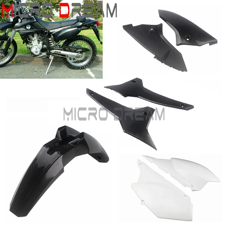 Motocross Fairing Bodywork Radiator Shroud Side Panel Plastic Front Headlight Fender For Kawasaki KLX 250 250S D-tracker X 08-19