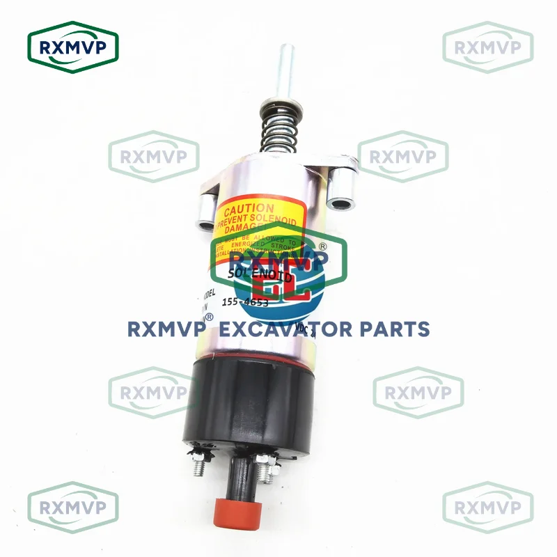 155-4653 1554653 Stop Solenoid Valve Fits Excavator E330B/330C/330/3306 Diesel Engine Parts 24V