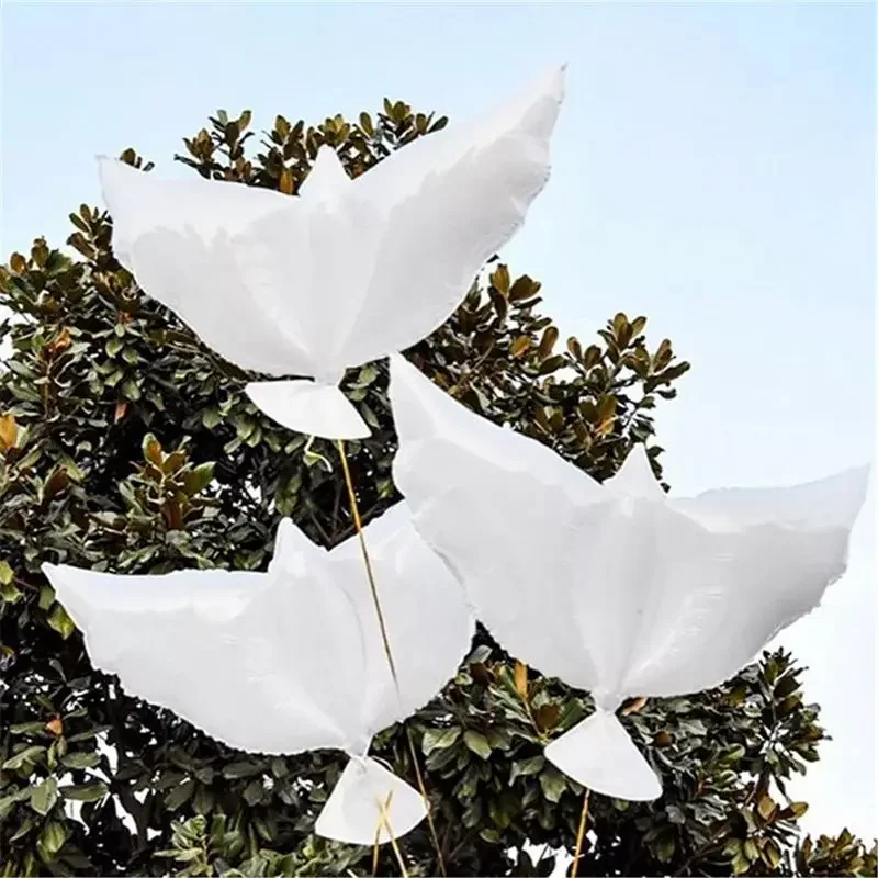 Balões de hélio para decoração de aniversário, grande voo, branco, pássaro, pássaros, amigável, pássaro, pombo, casamento, 10/20/30/50pcs