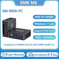GMKtec M6 Mini PC AMD R5 6600H 6-core 12-thread Computer 16GB DDR5 512GB PCIe 3.0 SSD WiFi 6 BT5.2 Mini PC Desktop Computer