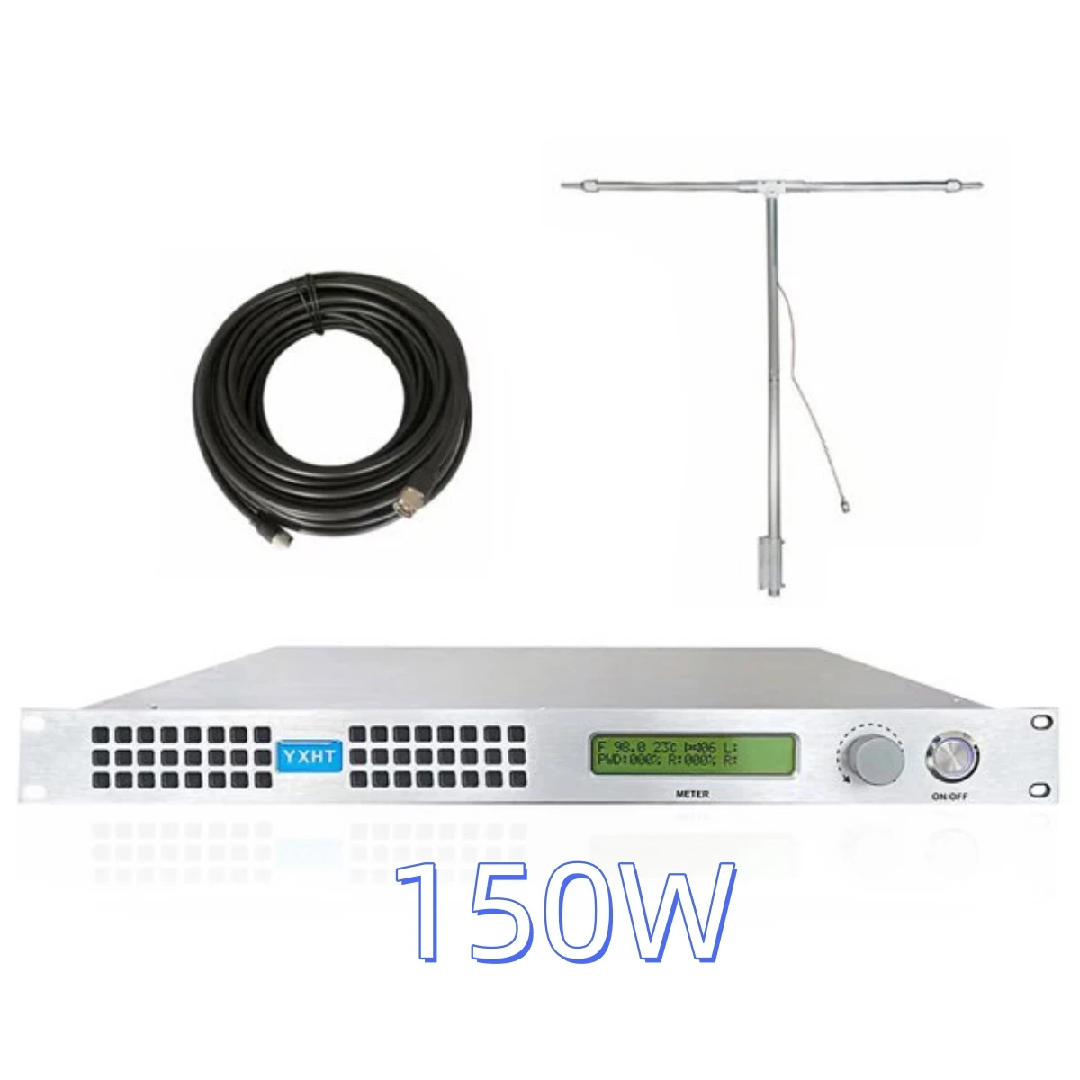 

FM Transmitter 150w + antenna + cable for radio station 87.5-108MHz Broadcast with Power Amplifier Fcc Certified