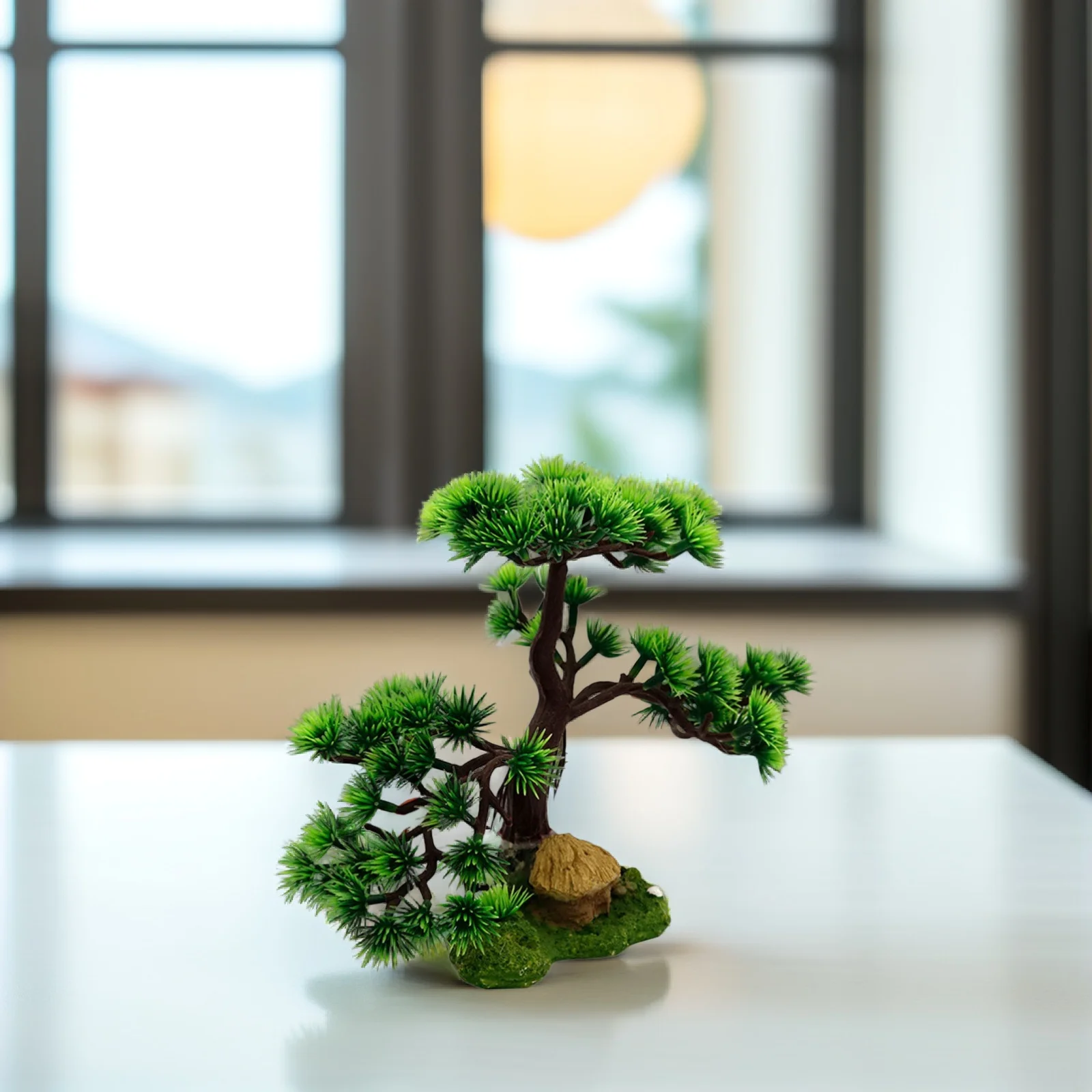 

Artificial Pine Bonsai Fish Tank Decoration Resin Tree Enhance Visual Appeal Safe for Salt Water Aquarium