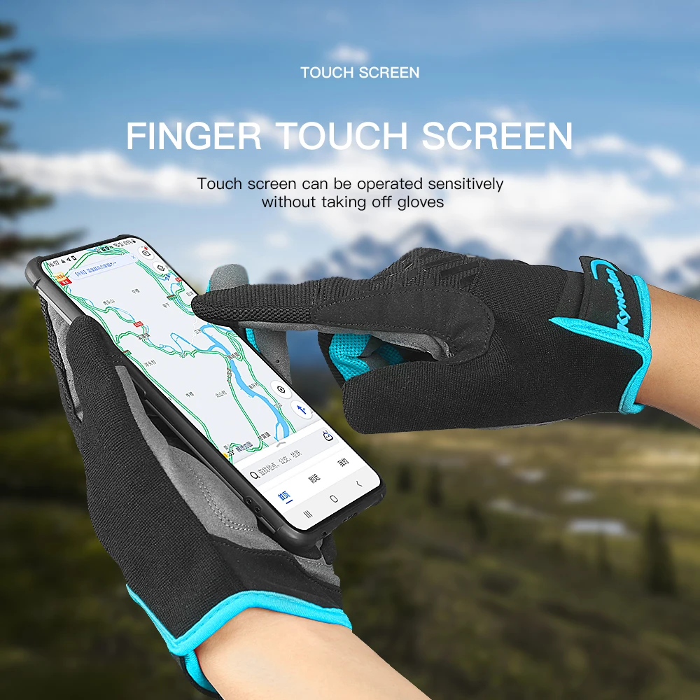 2023 Mountain Bike Touch Screen Cycling Gloves Breathable Shock Absorption Sports Fitness Spring Summer Riding Gloves