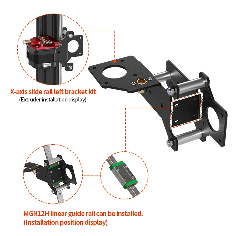 Kit de mise à niveau de rail linéaire pour Creality Ender 3, Ender 3 Pro, Ender 3 V2, accessoires d'imprimante 3D, extrudeuse pour touristes, axe Z