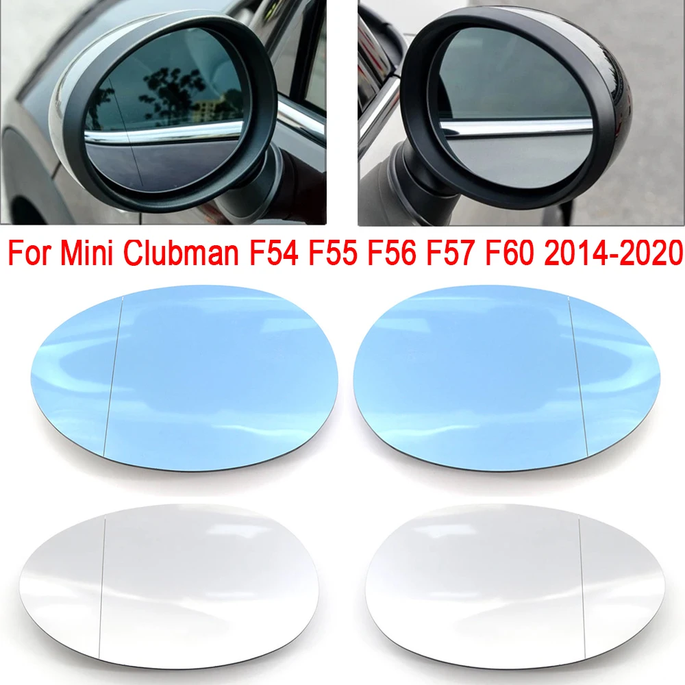 Rear View Mirror Glass Heated Left Right Side Blue White For Mini Clubman F54 F55 F56 F57 F60 2014-2020 51167366039 51167366040