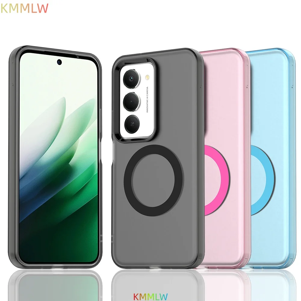 Wireless Charging Case For Redmi 15 EU 171MM Redmi 15 Global 169MM Cover Candy Colors Transparent Back Shell Fundas Coque