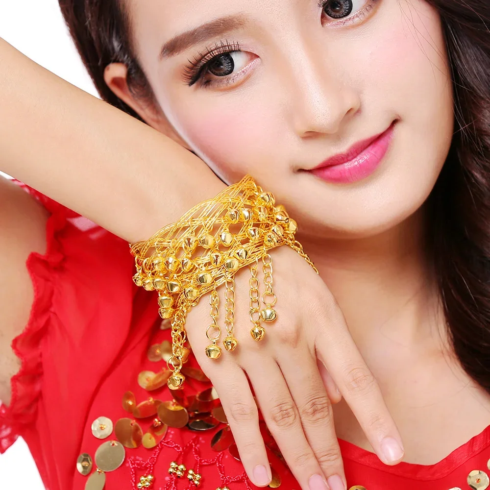 Belly dance bell arm chain Indian dance performance clothes with ethnic jewelry armband bracelet New bracelet bell arm chain