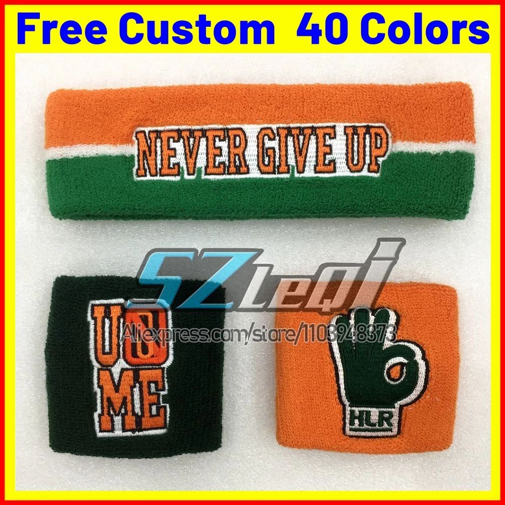 المعصم دعم الفرقة الأساور ل جون CENA الرياضة دعامات عرق منشفة الكفة تنس المعصم الحرس حامي حزام اللياقة البدنية العصابة #1